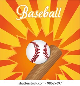 abstract and colorful baseball background, vector illustration