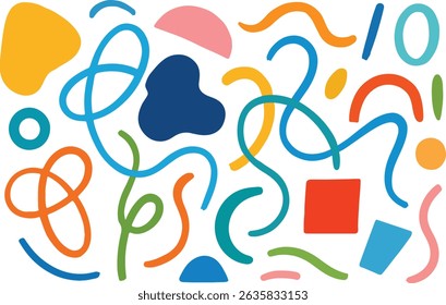 abstract colorful basic shapes geometric