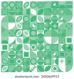 Abstract Colorful Bauhaus Pattern Design