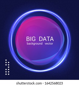 Abstract colorful big data. Fluid gradients banner design. vector