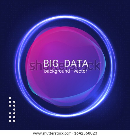 Abstract colorful big data. Fluid gradients banner design. vector