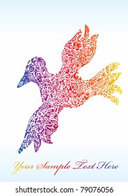 abstract colorful bird vector