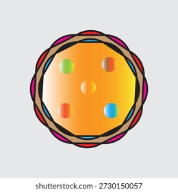 Ilustração de vetor de ícone de biscoito colorido abstrato