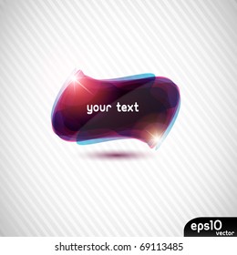 Abstract colorful black speech bubble