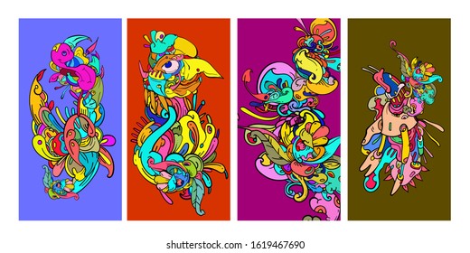 Abstract Colorful Blank Banner Template for Web Design, Landing page, social media story, and Fabric Print Material.
