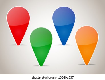 Abstract colorful blank labels. Vector illustration