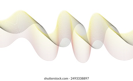 Abstract colorful blend wave lines and technology background. Futuristic technology and sound wave lines background. Abstract wave line for banner, template, wallpaper background.	