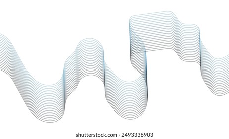 Abstract colorful blend wave lines and technology background. Futuristic technology and sound wave lines background. Abstract wave line for banner, template, wallpaper background.	