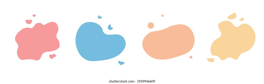 Abstract colorful blobs set.Set of isolated abstract aqua spot with gradient or dynamic color.Abstract liquid shape.Fluid design.Isolated gradient waves with geometric lines,Abstract colorful sunsrise