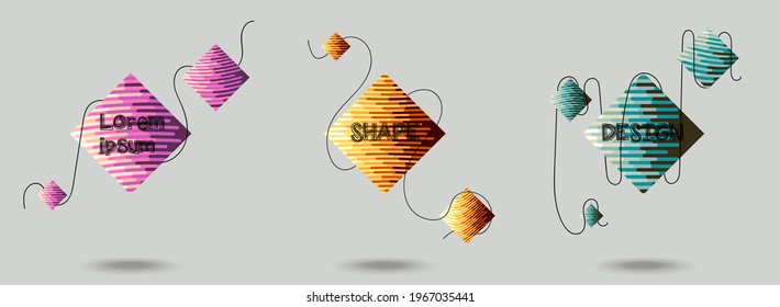 Abstract colorful blobs set.Set of isolated abstract aqua spot with gradient or dynamic color.Abstract liquid shape.Fluid design.Isolated gradient waves with geometric lines,Vector illustration.EPS10