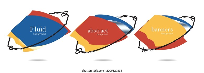Abstract colorful blobs set.Set of isolated abstract aqua spot with gradient or dynamic color.Abstract liquid shape. Fluid design. Isolated gradient waves with geometric lines,Vector illustration.