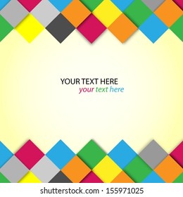 Abstract colorful blocks with place for text