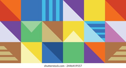 Abstract Colorful Blocks Wall Branding. Corporate Branding, Wall Decal, Wallpaper Vector