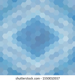 Abstract colorful blue background made of hexagons. Vector mosaic background.
