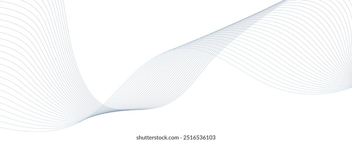 Abstract colorful blue blend wave lines and technology background. Futuristic technology and sound wave lines background. Abstract wave line for banner, template, wallpaper background.	