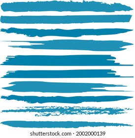 abstract colorful blue colors paint brush and strokes,  stripes horizontal pattern background. nice blue colors brush strokes and hand drawn with horizontal pattern for your design.