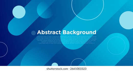 Abstract colorful blue dynamic circle shapes color background. Simple pattern design for banner background. Eps10 vector