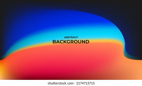 ABSTRACT COLORFUL BLUE ORANGE GRADIENT MESH TEMPLATE BACKGROUND VECTOR. GOOD FOR MODERN WALLPAPER ,COVER POSTER DESIGN