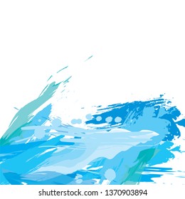 Abstract colorful blue paint brush and strokes. scribble pattern background. creative colorful nice brush strokes and hand drawn for poster, card, brochures, background. art frame with brush strokes.