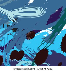 Abstract colorful blue paint brush and strokes, scribble pattern background. colorful nice brush strokes and hand drawn background. modern beautiful grunge and stripes pattern background