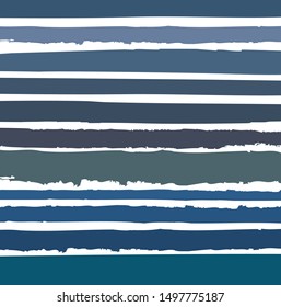 Abstract colorful blue paint brush and strokes, stripes pattern background. colorful blue nice brush strokes and hand drawn with horizontal lines background