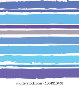 Abstract colorful blue paint brush and strokes, stripes with horizontal lines pattern background