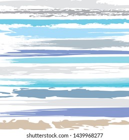 Abstract colorful blue sky and gray paint brush and strokes with horizontal lines pattern background. creative colorful blue sky and gray nice brush strokes and stripes pattern background