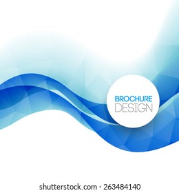 Abstract colorful blue vector template background.