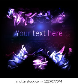 Abstract colorful blue violet background, place for your text