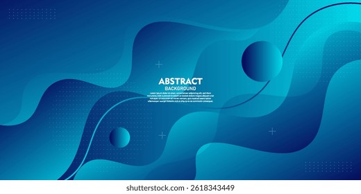 Abstract colorful blue wave background. Simple wave fluid shape pattern. Vector Eps10