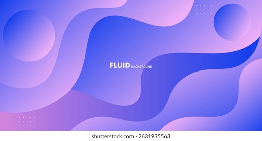 Abstract colorful blue wave banner background. Trendy and simple wave pattern background. Vector Eps10