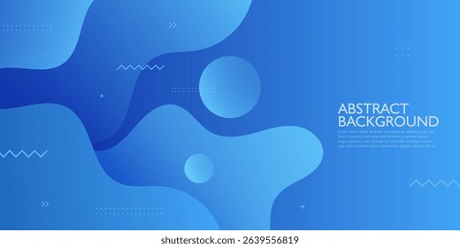 Abstract colorful blue wave fluid background. Simple pattern for banner design. Cool and trendy background. Eps10 vector