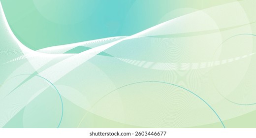 Abstract colorful blue and yellow geometric circle gradient illustration background with 3D look and simple pattern.