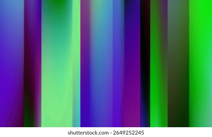 Abstract colorful blur background, Blur curve design smooth shape by blur color with vertical lines. Green and purple colours
