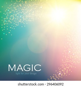 Abstract colorful blur background. Magic design. Fresh mobile template. Vector illustration