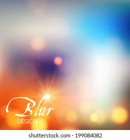 Abstract colorful blur background. Vector illustration