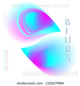 Abstract colorful blur vibrant gradient drop liquid cover design