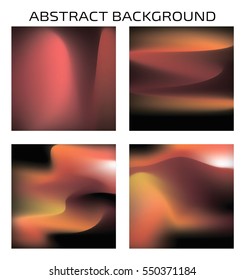Abstract colorful blurred background. Set. For mobile apps and web design, infographics, social media. Modern design