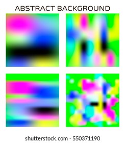 Abstract colorful blurred background. Set. For mobile apps and web design, infographics, social media. Modern design