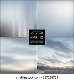 abstract colorful blurred backgrounds set . colorful abstract unfocused backdrop for web design and presentation. sunset. blue sky