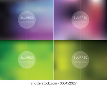 Abstract colorful blurred backgrounds in vector format for design