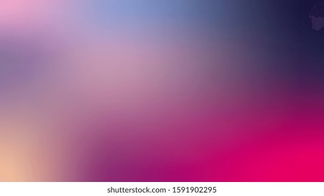 Abstract colorful blurred gradient background. Pink, violet and blue colors. Vector illustration. Banner or poster.