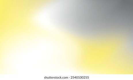 Abstract colorful blurred gradient background with yellow, white and gray color. Vector illustration.