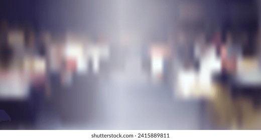 Abstract Colorful Blurred Header Background Template, Futuristic Poster or Landing Page Background Design - Blurry Urban Scene, Vector Illustration