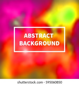 Abstract colorful blurred pink, red and yellow background. Vector illustration