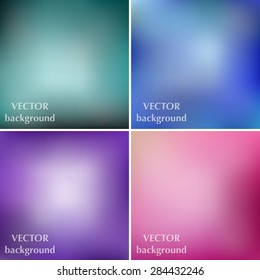 Abstract colorful blurred smooth dark elegant business vector backgrounds set EPS10