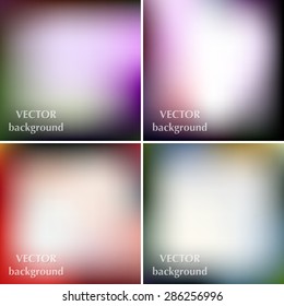 Abstract colorful blurred smooth dark elegant business vector backgrounds set EPS10