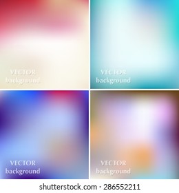 Abstract colorful blurred smooth elegant business vector backgrounds set EPS10