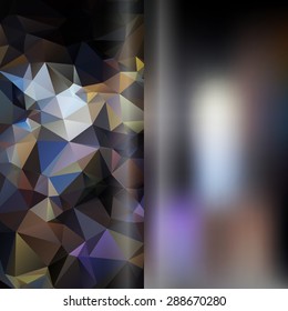 Abstract colorful blurred smooth and polygonal geometrical vector set of backgrounds EPS10
