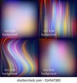 Abstract colorful blurred smooth vector backgrounds set EPS10